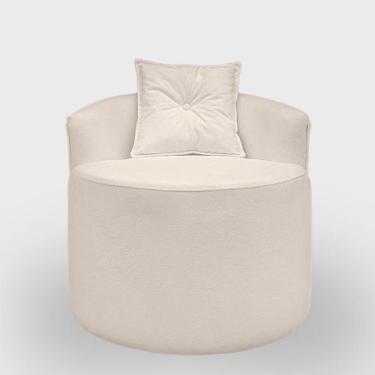 Imagem de Poltrona para Sala Orgânica Confortável e Reforçada Bouclé - Aliança D