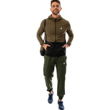 Imagem de Calça Corta Vento Tactel Masculina Adulto Jogger com Punho e Cordão de
