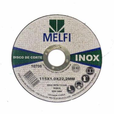 Imagem de Disco de Corte Para Aço Inox 115x1,0x22,2mm Melfi Cód.0706