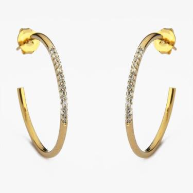 Imagem de Brinco Argola Dourada: Elegância Radiante Banhada a Ouro 18k - Atrakti