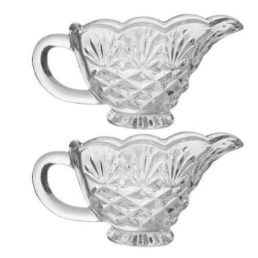 Imagem de Kit 2 Molheira de Vidro Cristal 140ml Com Alça Dublin Lyor