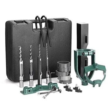 Imagem de Acessório de Mortificação para Furadeira de Prensa, Conjunto de Localizador de Furadeira de Bancada para Máquina de Perfuração de Cinzéis de Mortificação,Cinzel Oco de Furo Quadrado