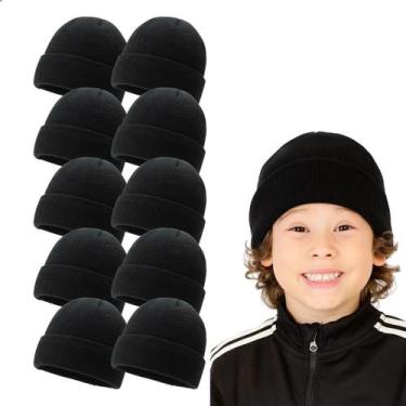 Imagem de Kit 10 Touca Gorro Infantil Unissex 5 a 12 Anos De Inverno Quentinha P