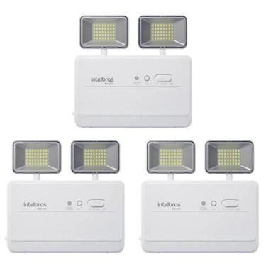 Imagem de Kit 3 iluminação emergência 2 horas de autonomia Intelbras