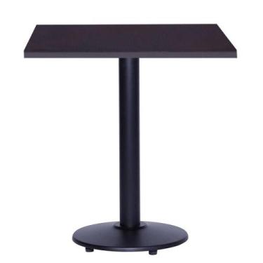 Imagem de Mesa Zeta em Ferro Preto 75 cm (Altura) com Tampo em MDP Quadrado 70 c