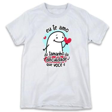 Imagem de 1 Camiseta Dia dos Namorados Flork Eu Te Amo do Tamanho da Dificuldade
