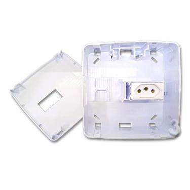 Imagem de Kit 2 Caixa de Sobrepor com Tomada para até 2 Disjuntores Din p/ Ar Co