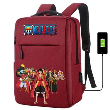Imagem de Mochila USB Escolar Estampa Infantil One Peace Notebooks, Trabalho Esc