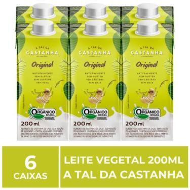 Imagem de 6 Caixas de 200ml de Leite Vegetal, A Tal da Castanha