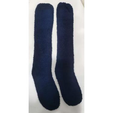 Imagem de Meia Pelúcia Masculino Quente Inverno 3/4 Adulto Grande Lisa - Genéric