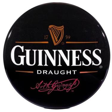 Imagem de Luminoso de Parede Cerveja Guinness Preto Retrô Vintage Bar, Garagem, 