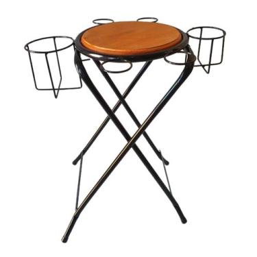 Imagem de Petisqueira Mesa Para Bebidas Dobrável De Ferro - D'cor & Art