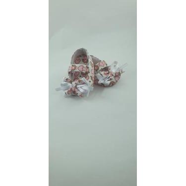 Imagem de Sapatinhos De Tecido Com Estampa De Coração Para Bebê - Cantinho do Be