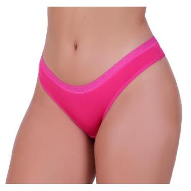 Imagem de Kit 5 Calcinhas Micro Fibra  -Rendinha na Cintura - Conforto - Sophy, 