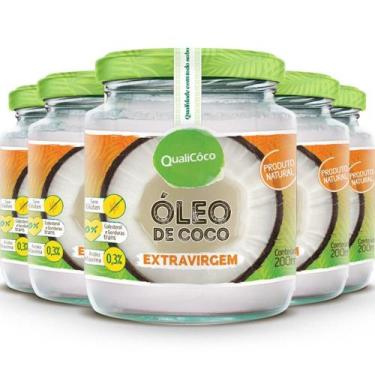 Imagem de Kit 5 Óleo de Coco Extra Virgem 200ml Qualicôco