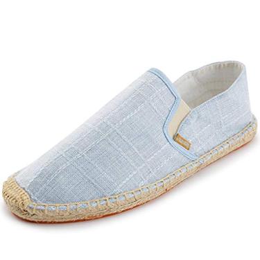 Imagem de Alexis Leroy Espadrilles masculinos sem cadarço, casuais, sem salto, Azul, 7-7.5