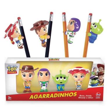 Imagem de Disney Toy Story Bonecos Agarradinho Woody Buzz Jessie Alien - Líder B