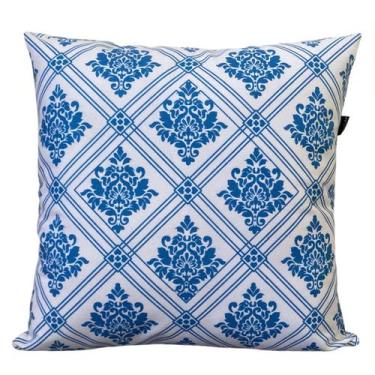 Imagem de Almofada Estampada Damask 40x40cm Azul - FASTLAR