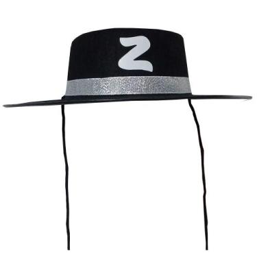 Imagem de Chapéu do Zorro Preto em Feltro - Extra Festas