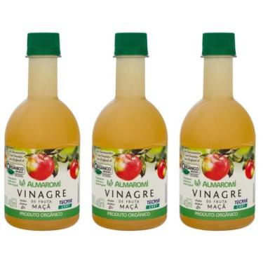Imagem de Vinagre de Maçã Organico 400 ml Kit com 3 unidades - Almaromi