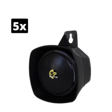 Imagem de KIt 5 Sirene Monotonal p/ Alarme e Cerca Eletrica 120db 12v - Security