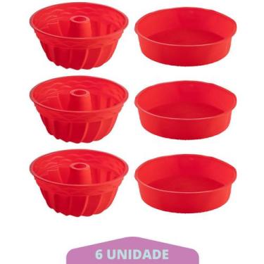 Imagem de 3 Kit Forma Espiral + Forma Redonda Sortida Pudim Silicone - QUALITY H