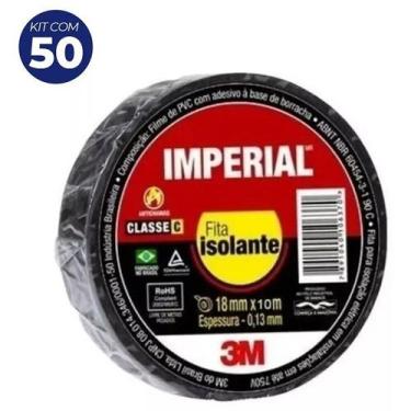Imagem de Kit 50 Fita Isolante 3M Imperial 18MM X 20M