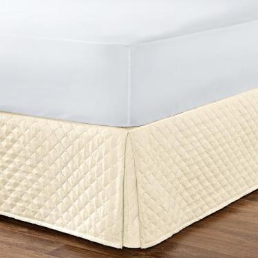 Imagem de Saia Box Matelada Ultrassônico Casal King Size ou Conjugado Cor PALHA 
