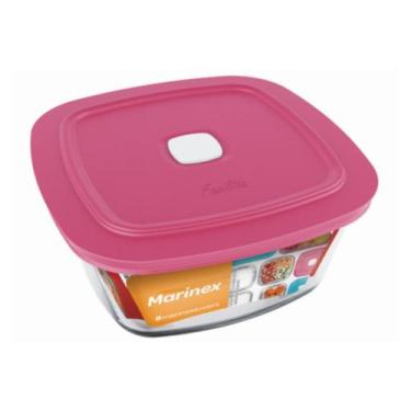 Imagem de Pote Vidro Quadrado Facilita  Marmita 500ML Marinex 1Un - NADIR FIGUER
