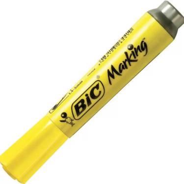 Imagem de Marcador de Texto Amarelo Fluorescente BIC Ponta Chanfrada