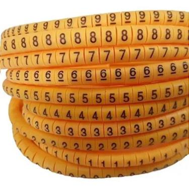 Imagem de 5000 Pç - Anilha Para Cabo 4 A 6mm Ec1 Numeros (0-9) - lukma