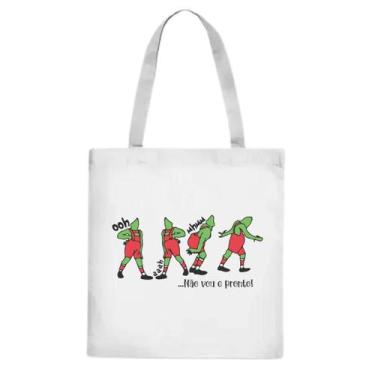 Imagem de Bolsa Ecobag Grinch Natal Ooh Aaah Mhmm Não vou e pronto! - LARANJA E 