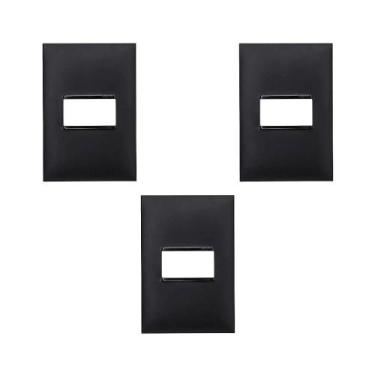 Imagem de Kit 3 Placa/Espelho 4X2 1 Modulo Preto Pial Plus+ 618501PT+ - Legrand