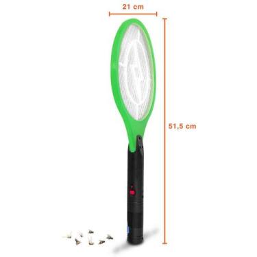 Imagem de Raquete Elétrica Bivolt Mata Mosquito Mosca Pernilongo - BCS