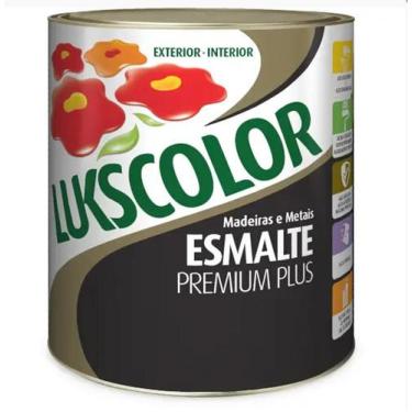 Imagem de Tinta Esmalte Sintético Fosco 900ml Preto - Lukscolor 