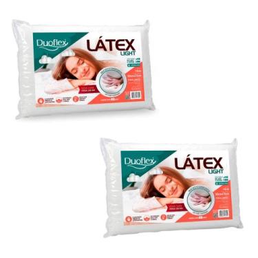 Imagem de Kit 2 Travesseiros Látex Light Com Elasticidade - Duoflex
