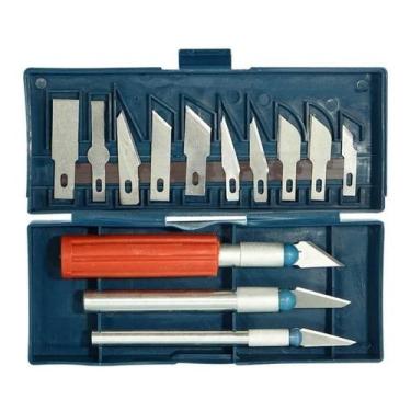 Imagem de Kit Estiletes de Precisão 3 Cabos + 13 Lâminas  Quickstore - Quick Sto