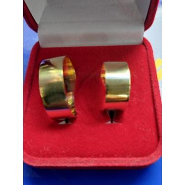 Imagem de Alianças Par Ouro 18 Kilates 10 gramas 8 mm Maciça - Alianças Ouro 18 