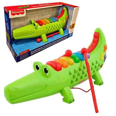 Imagem de Fisher Price Brinquedo Infantil Tecladinho Xilofone Jacaré - Fun Divir