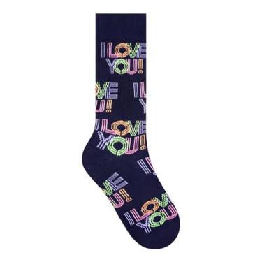 Imagem de Meia feminina selene cano longo street original, Marinho, 34/39