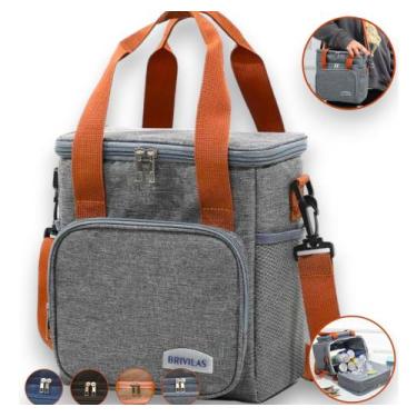 Imagem de Bolsa Térmica Feminina Masculina Marmita Lanche Bebida Grande Capacida
