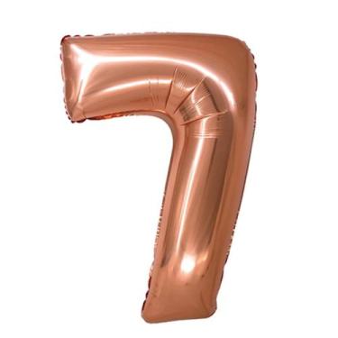 Imagem de Balão metalizado 34"/86cm rose gold silver, N.7