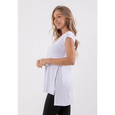 Imagem de Blusa Feminina Tapa Bumbum Sobre Legging Longa Fitness Academia Treino