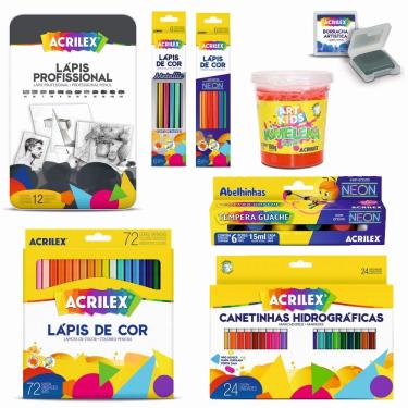 Imagem de Material Escolar Kit C/ 7 Itens Volta Às Aulas Acrilex