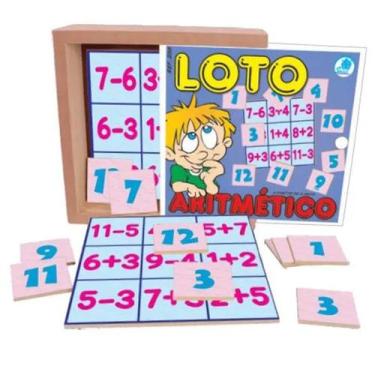 Imagem de Jogo loto aritmético em madeira - simque - 288, U