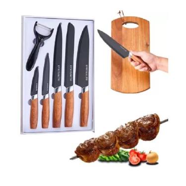 Imagem de Conjunto de Facas Profissional Inox C/ Descascador Presente Chef Cozin