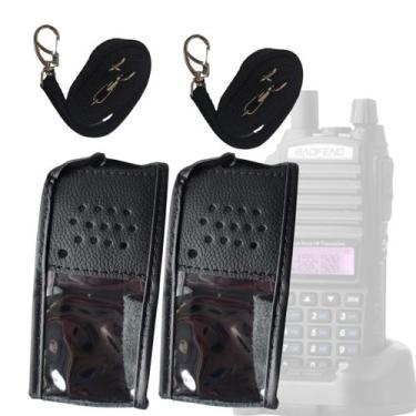 Imagem de Kit 2 Capas Em Couro Para Rádio Comunicador Baofeng UV-82 - CAPAS LELL