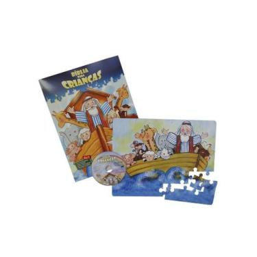 Imagem de Livro Gigante com Quebra-Cabeça - Bíblia Para Crianças 35x28 cm