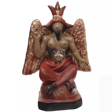 Imagem de Imagem Exu Belzebu 40 Cm Escultura Gesso Resinado Umbanda Candomblé - 