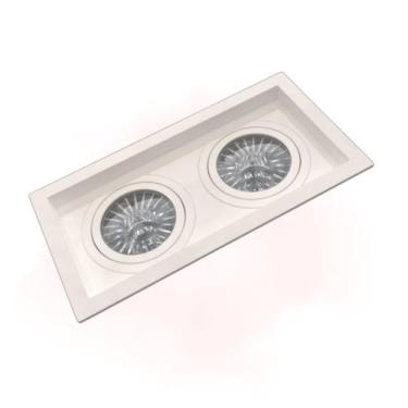 Imagem de Luminária Spot Duplo Embutir Teto Sala Quarto Banheiro LED - Turossi, 